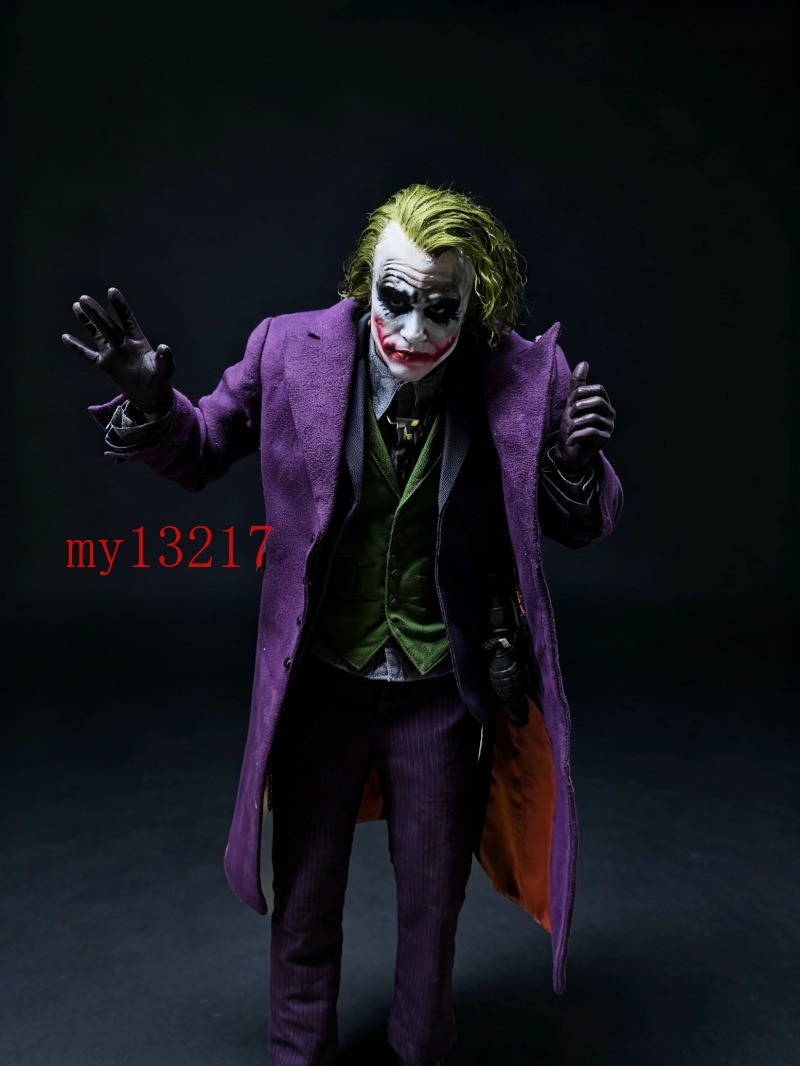 1/4 Heath Ledger Joker Resin Statue Rooted Hair Version Collectible Model Gift