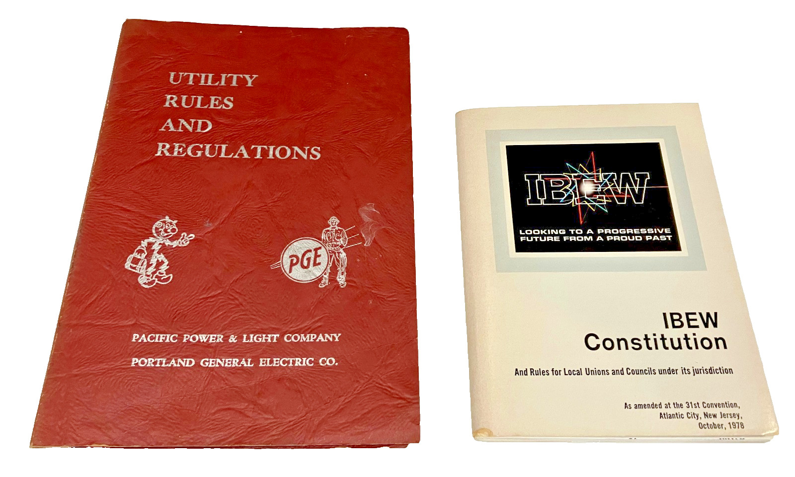 1961 Portland PGE Utility Rules Manual & 1978 IBEW Constitution Lot Local 48