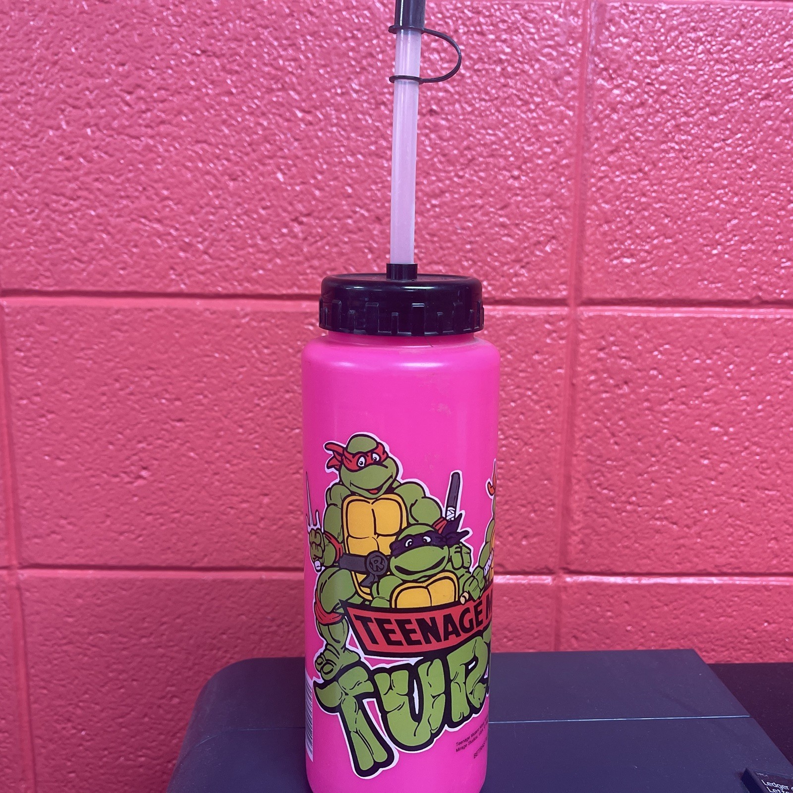 Vintage 1988 TMNT Water Bottle | NEVER USED Pink
