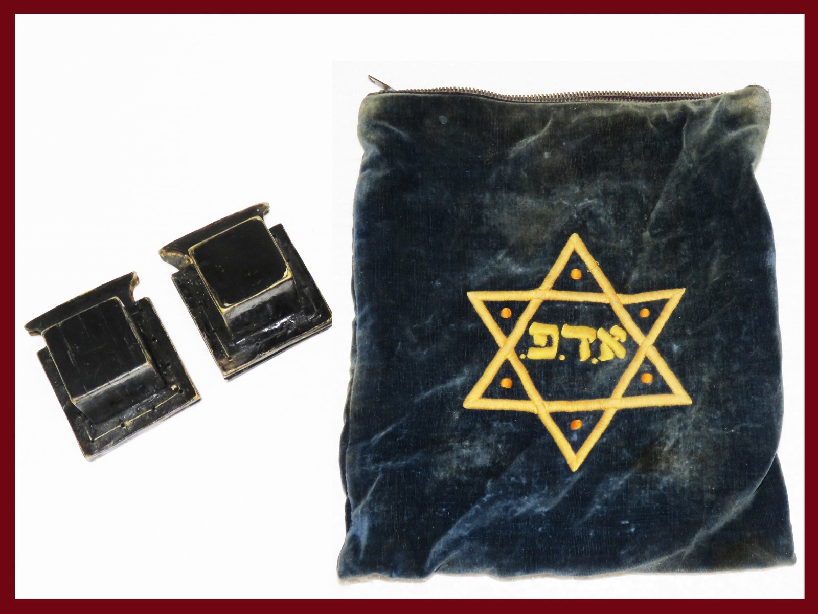 Antique Hasidic Tefillin Parshiyot – Large Format – Poland, 19th/20th Century