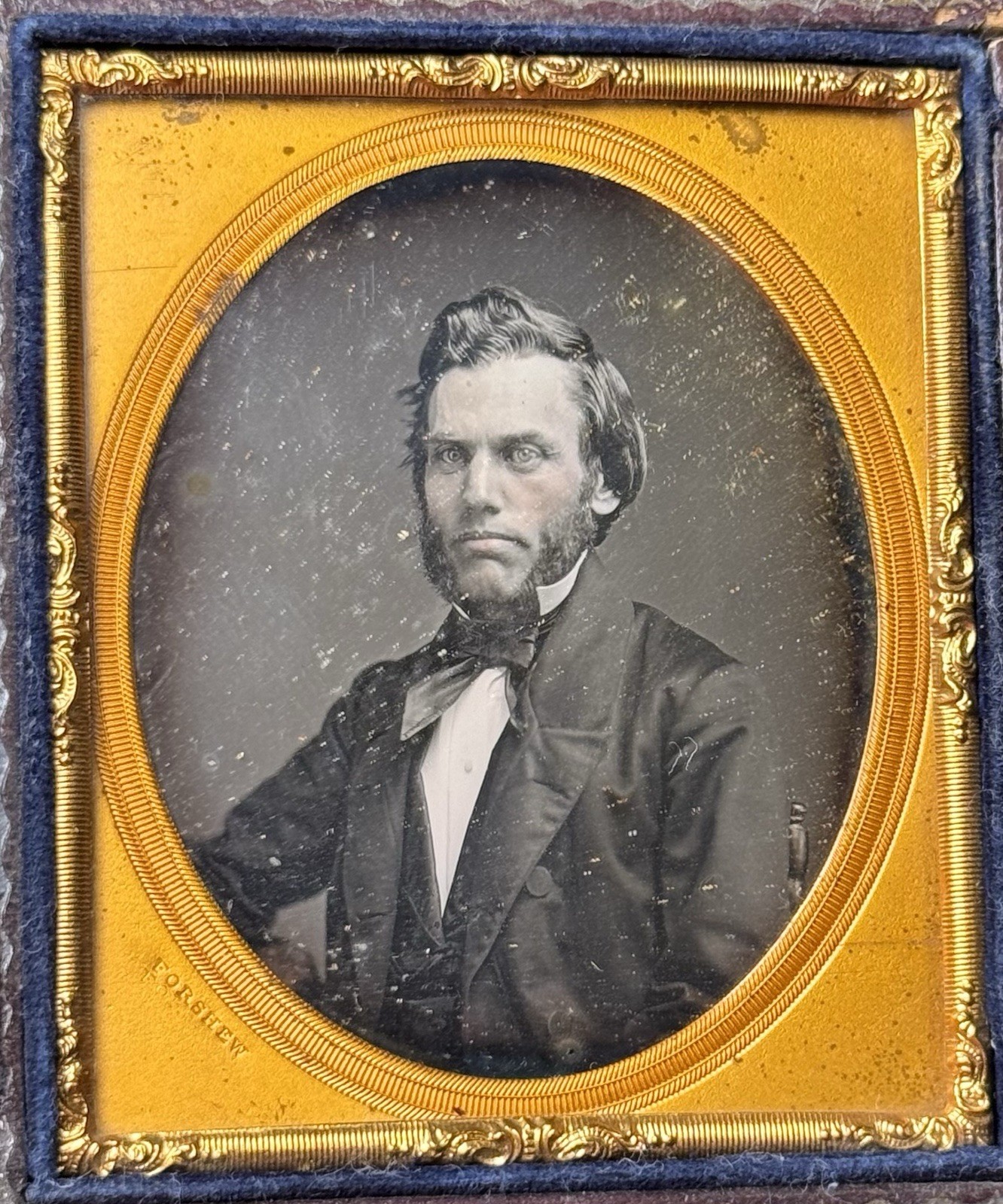 Desirable 1/6th Plate Daguerreotype, Identified New York Photographer, Forshew. Desirable 1/6th Plate Daguerreotype, Identified New York Photographer, Forshew.