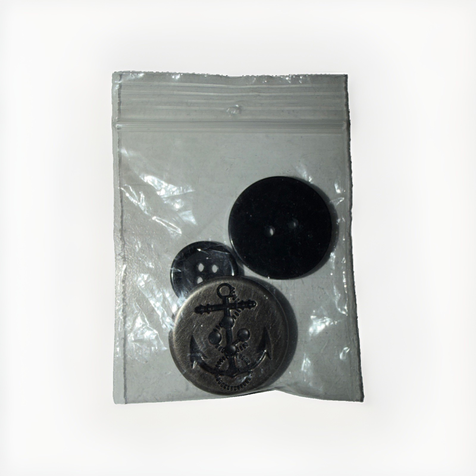 3 buttons 1 Vintage USGI Navy Pea Coat Black Anchor Button and two regular 