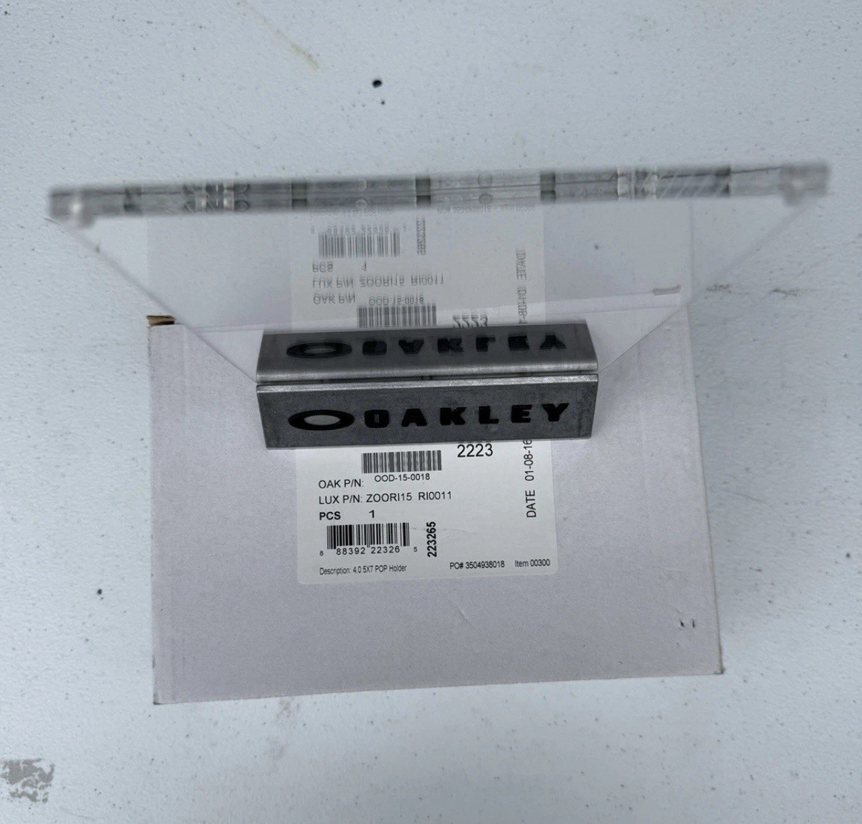 Oakley Counter Display 4.0 5x7 POP Holder NIB Free Oakley Ad Insert w/ Purchase