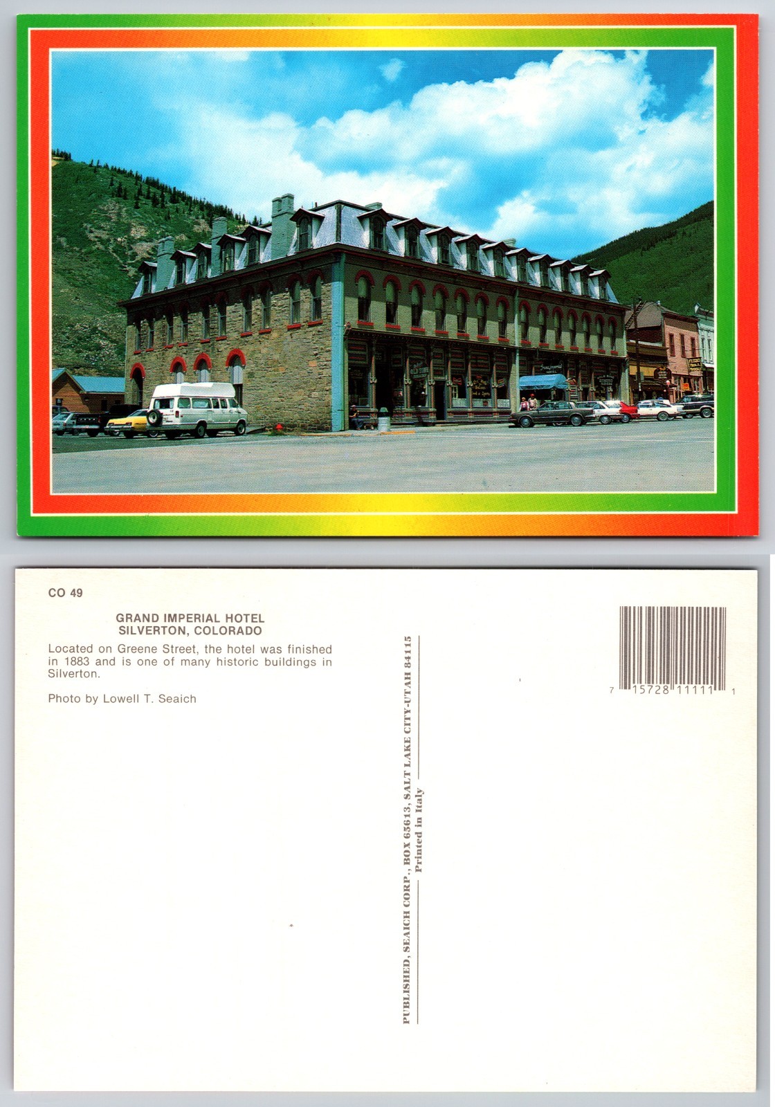 Continental Grand Imperial Hotel Silverton Colorado Postcard