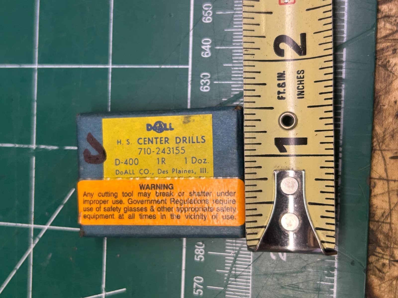 MACHINIST HmDrcB  TOOL LATHE MILL Box Small Micro DoAll Center Drills D-400