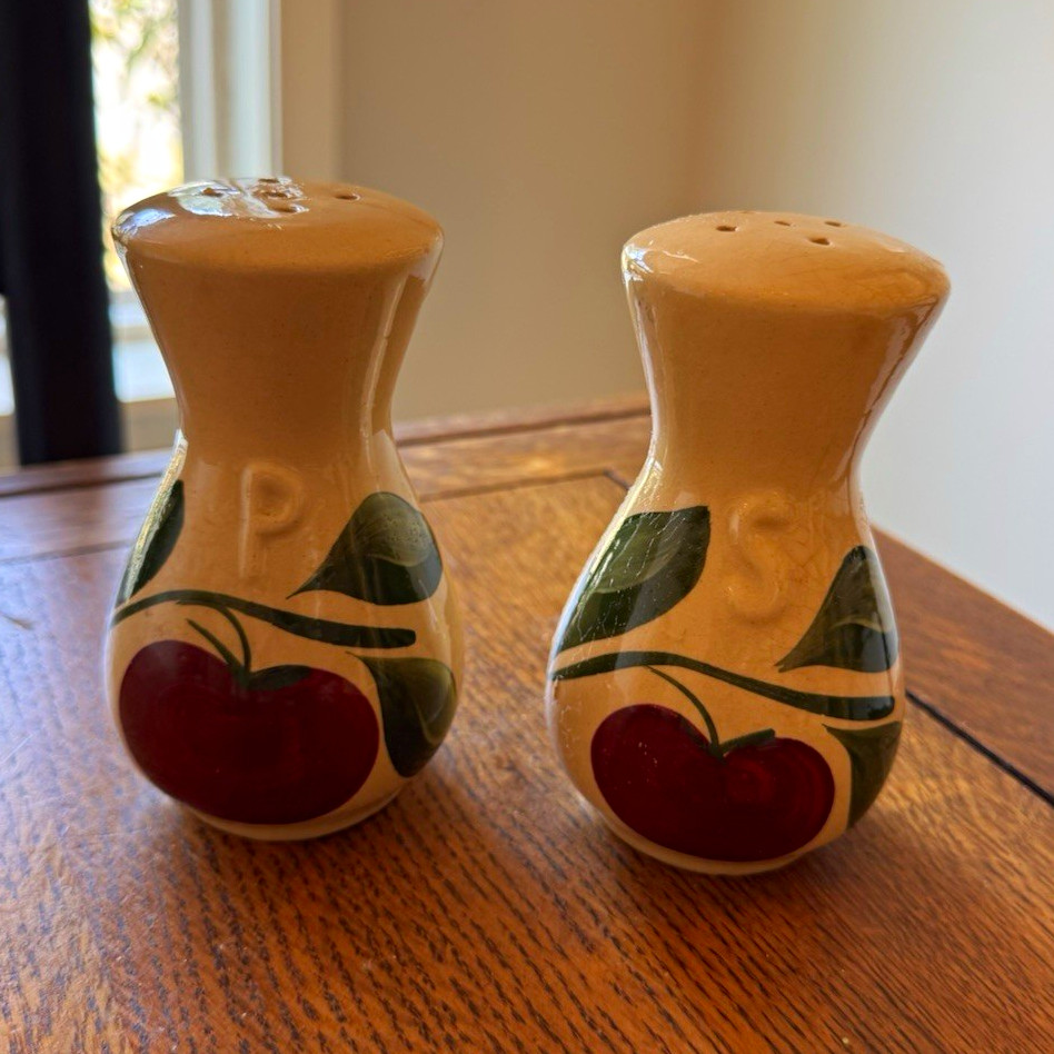Vintage Watt Pottery Apple Ovenware- Salt & Pepper Shaker
