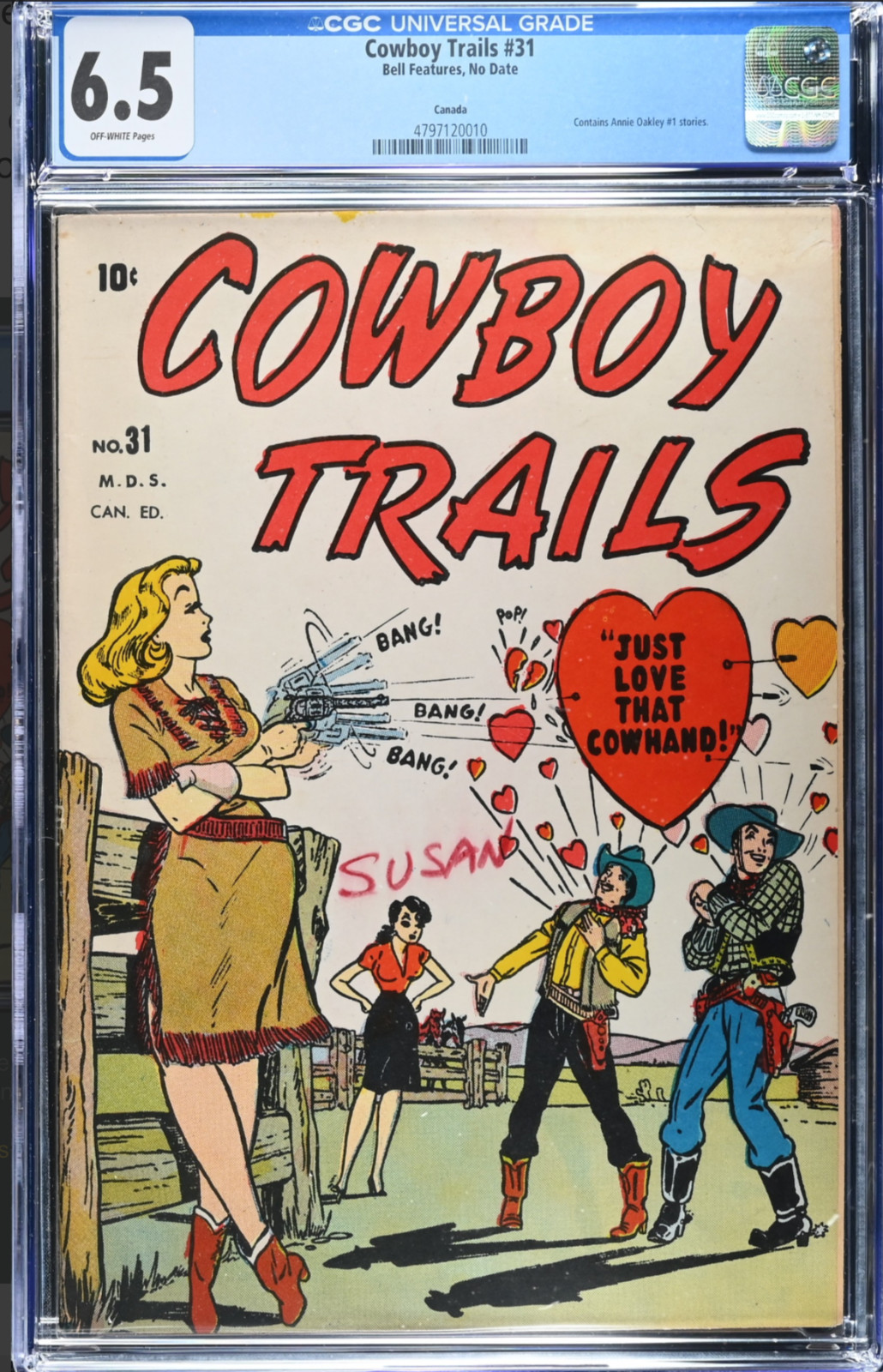1948-1951 Cowboy Trails #31 CGC 6.5 Only Known Copy Canadian