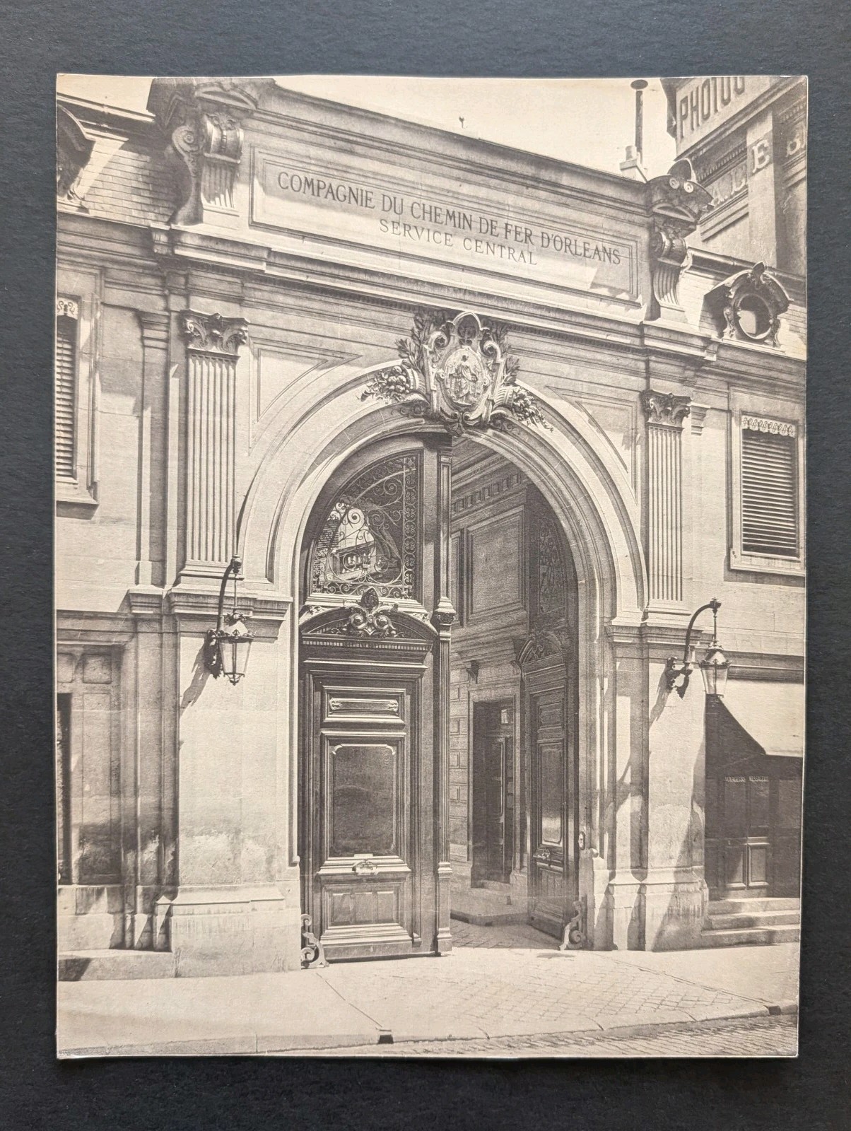 Antique c1880s Paris Photograph Compagnie Chemin de Fer d'Orleans Architecture 