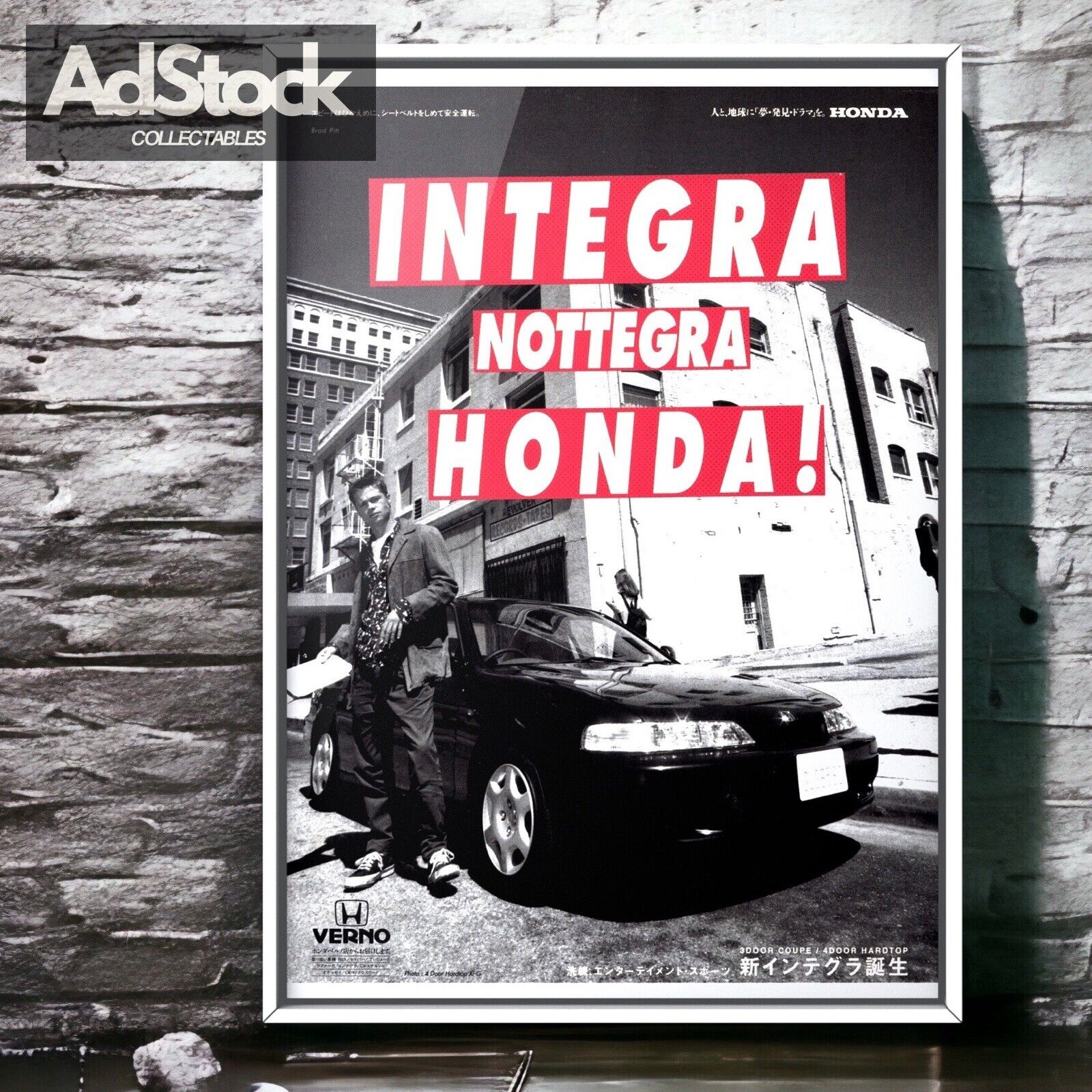 Authentic Official Vintage Honda integra ad Poster Mk2 DA1 DA8 DB1 DB2 B16A Vtec