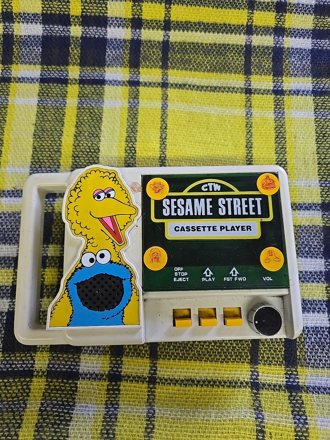 Vintage (1981) Sesame St. Cassette Player by Tiger Electronics (Not Tested)