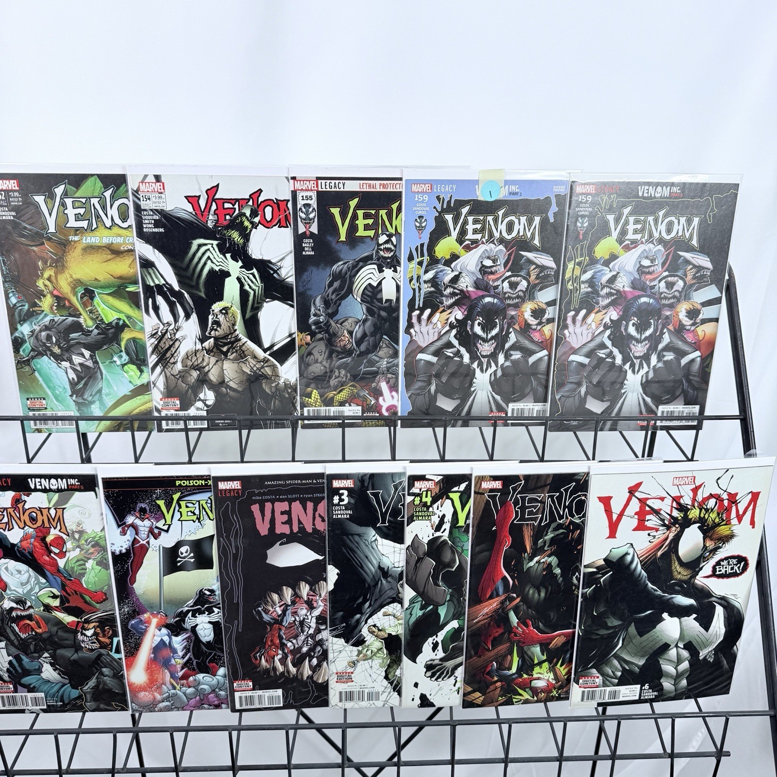 Venom 152 154-155 159 159 2nd Print, 159-160 172 & 3-6 & Inc 1 Lot Key 1st