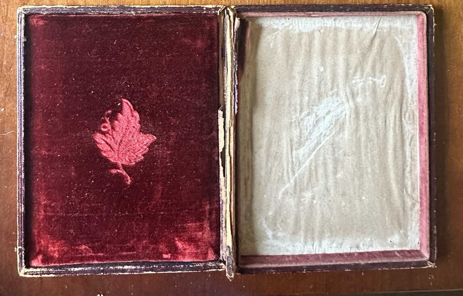 HALF PLATE 1840s Empty Leather Case