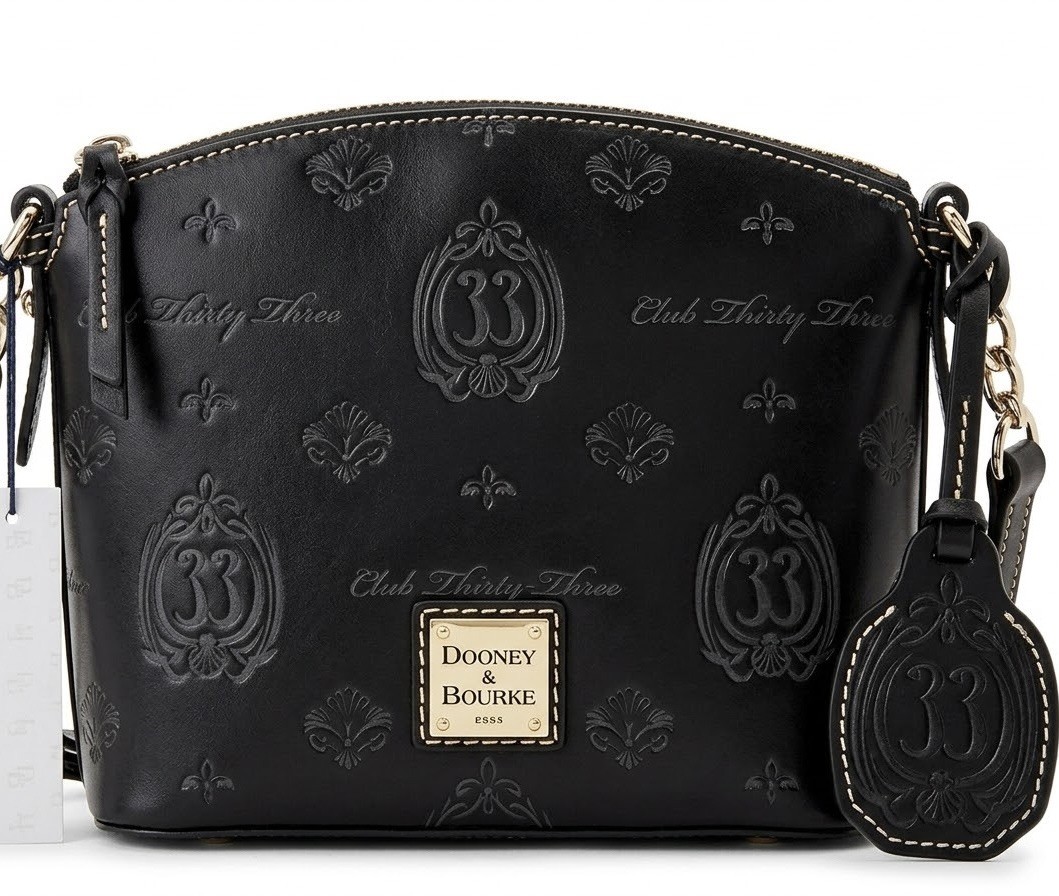 New 2026 Rare Disneyland Club 33 Dooney And Bourke Black Logo Crossbody Bag