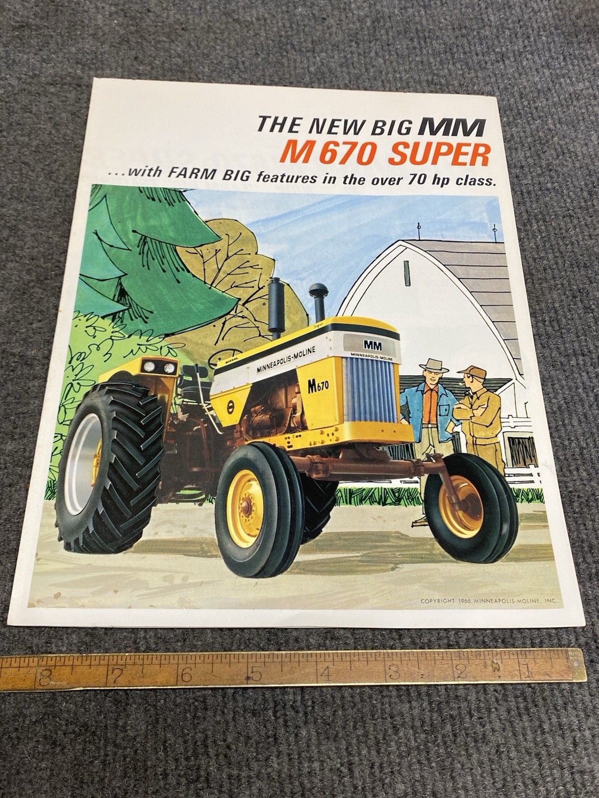 Minneapolis Moline M670 Super Tractor Color Brochure from 1966