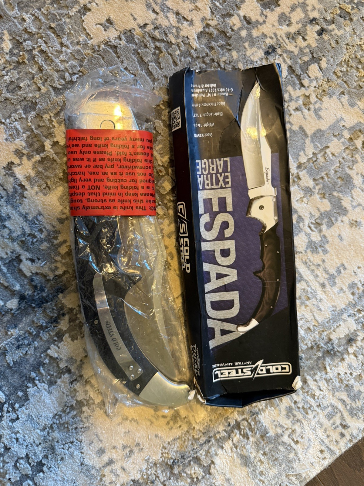 Cold Steel 62MA Espada XL Lockback Knife Black Handles
