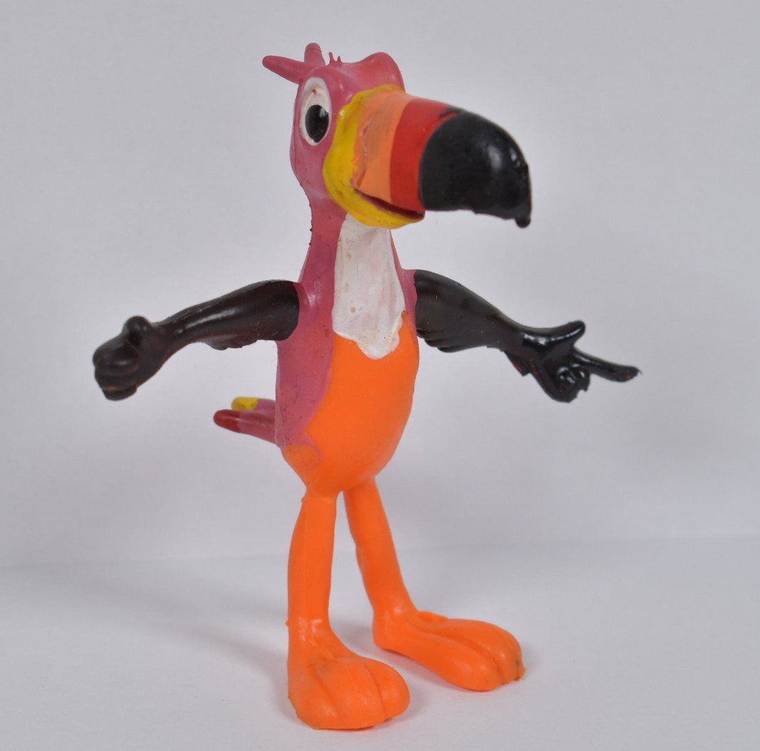 RARE Vtg 1970\'s Toucan Sam Froot Loops Bendable Figure Cereal Premium