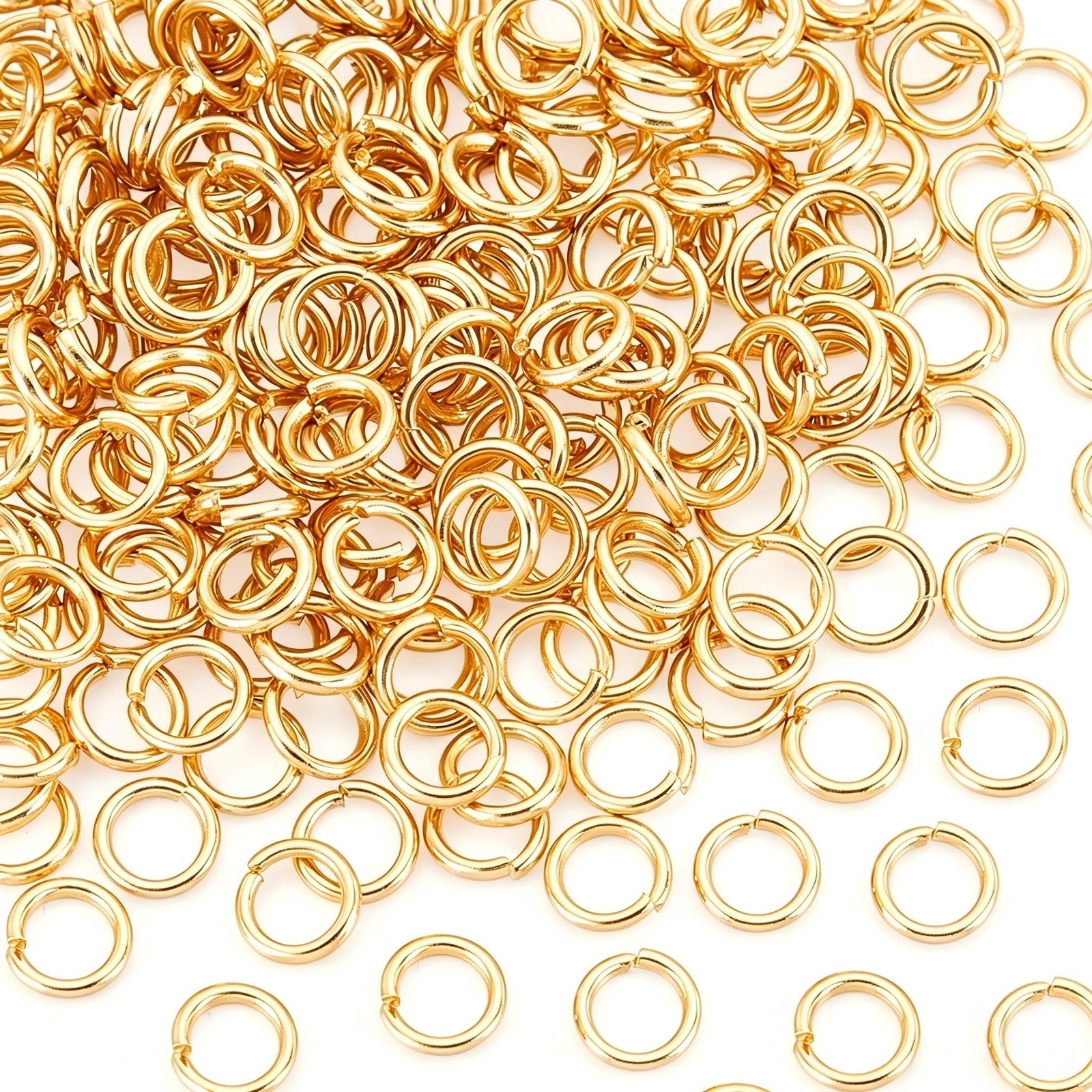 UNICRAFTALE About 200pcs Gold Open Jumps Rings 18 Gauge Connector Rings Stain...