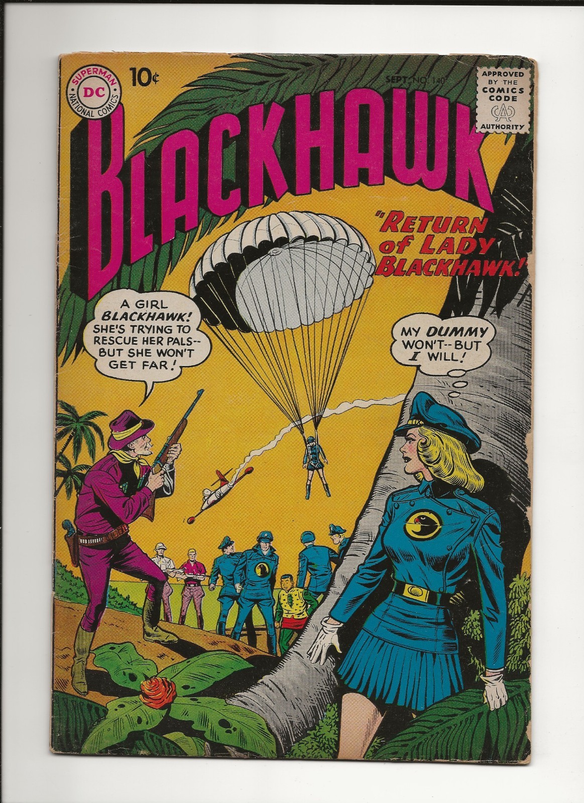 Blackhawk #140 - 1959 - DC - Silver Age - Lady Blackhawk - Adventure - GD/VG