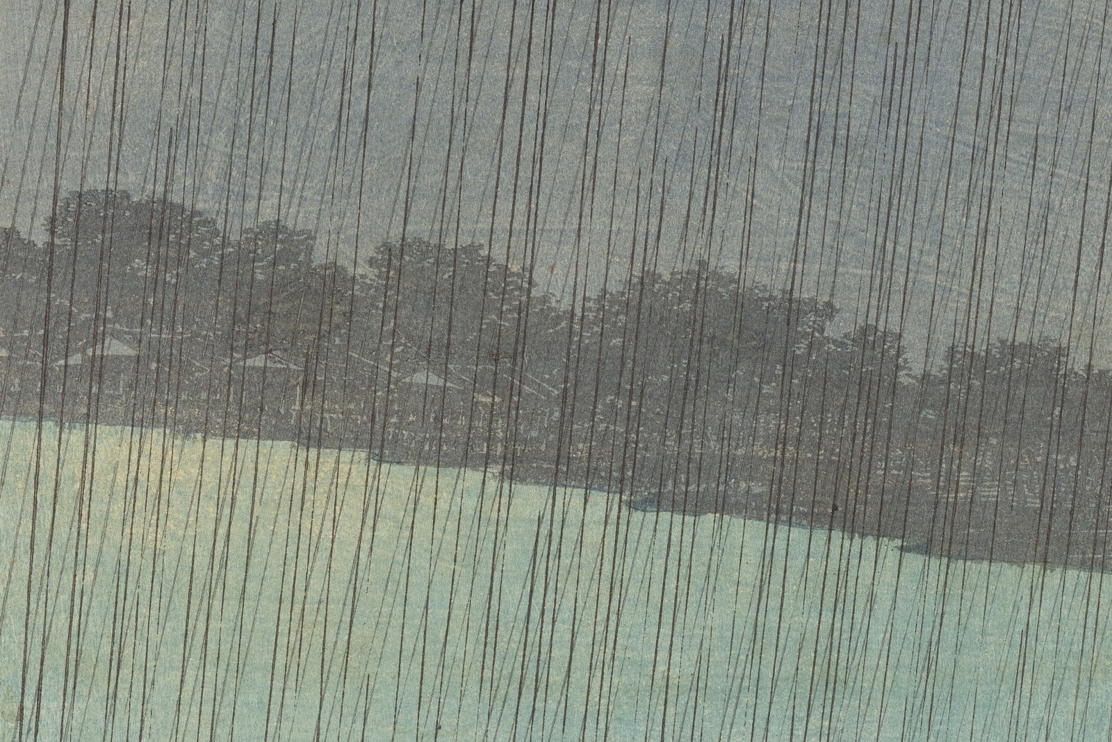 Hiroshige Sudden Shower Ohashi Bridge 1857 Vintage Art Photo Reprint