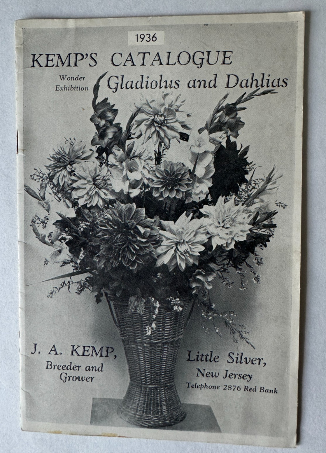 Vintage 1936 JA Kemp Little Silver NJ Flower Sales Catalog Dahlias Gladiolus