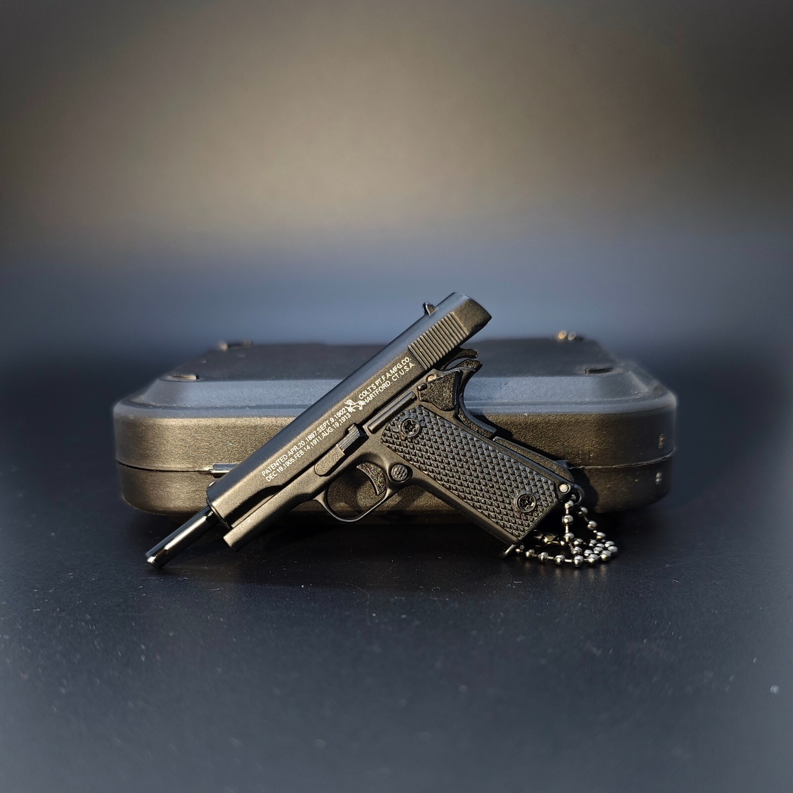 1911 Keychain,Metal Gun Keychain Mini Pistol Keychain for Man,Son,Collector
