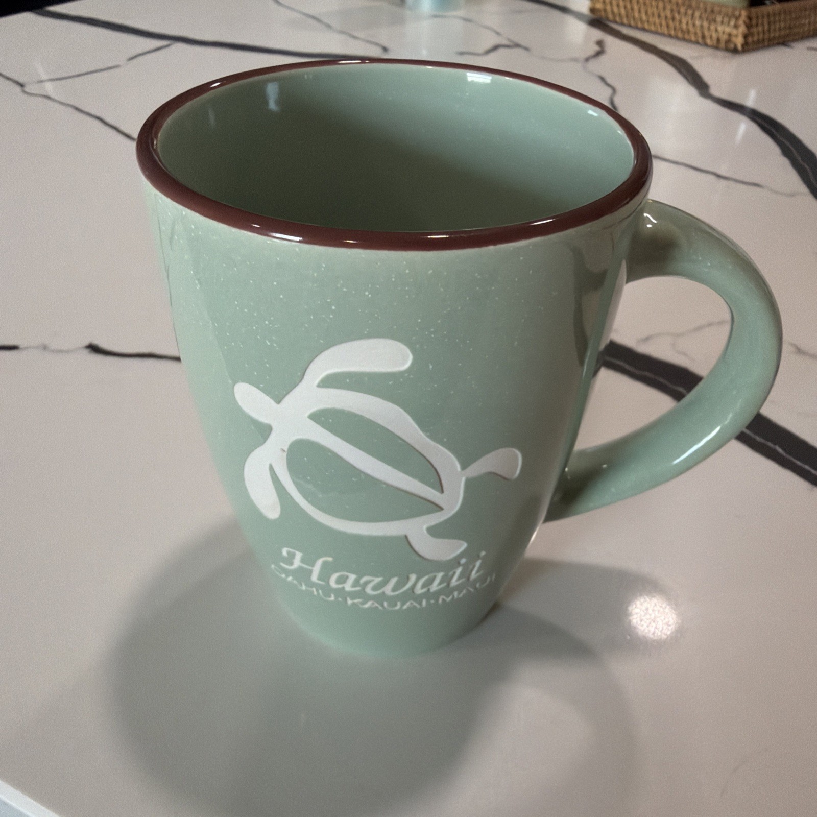Hawaii Coffee Mug Turtle Green Cermic Coffee/Tea 