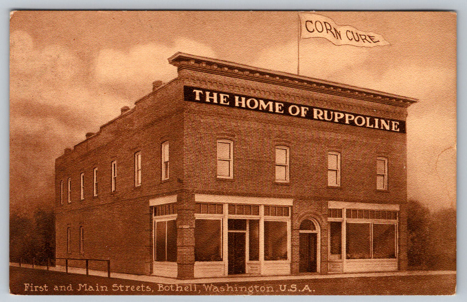 c1910s Home of Ruppoline First Main Bothell WA Mitchell Postcard