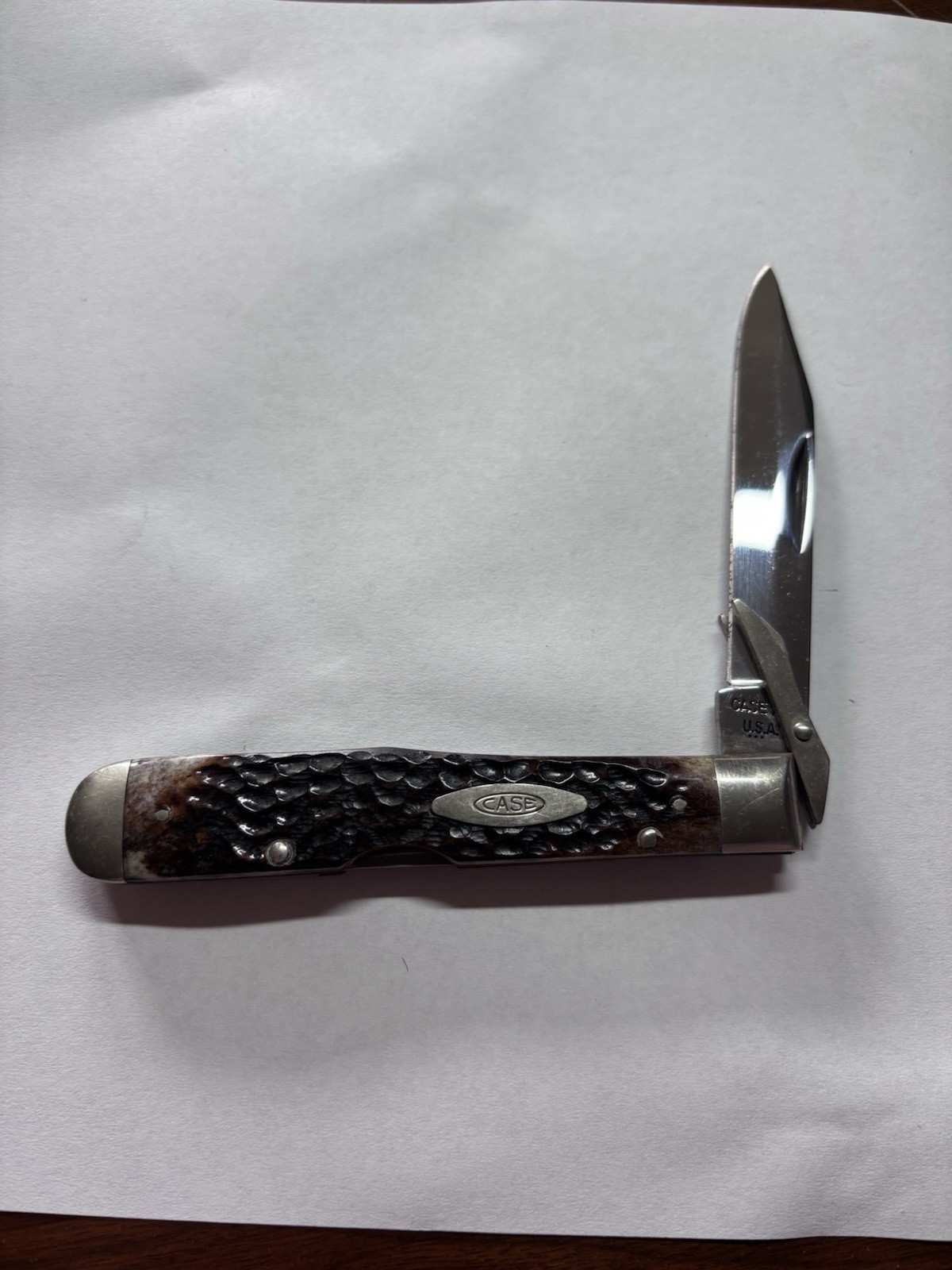 Vintage 1977 CASE XX USA 6111 1/2L Dark Brown Jigged Bone Cheetah