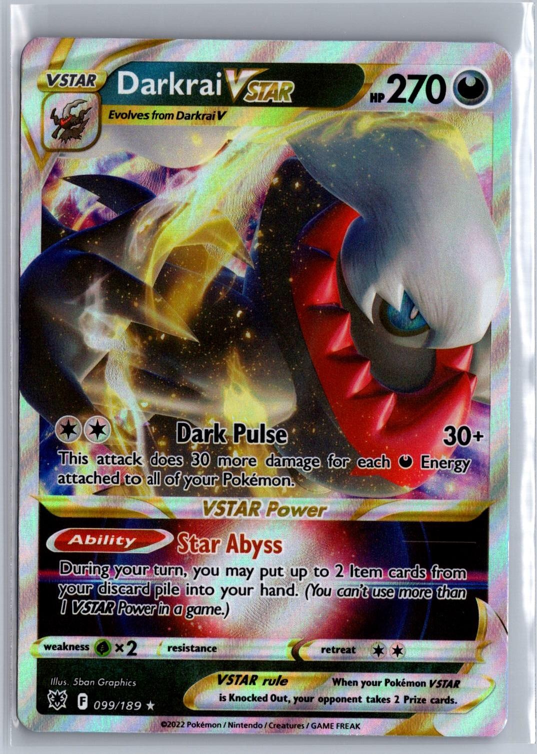 Darkrai VSTAR 099/189 Holo NM