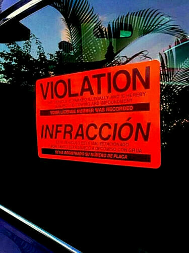 READ (5 + BONUS) NO PARKING WARNING STICKERS BILINGUAL VIOLATION ⭐700+ SOLD⭐