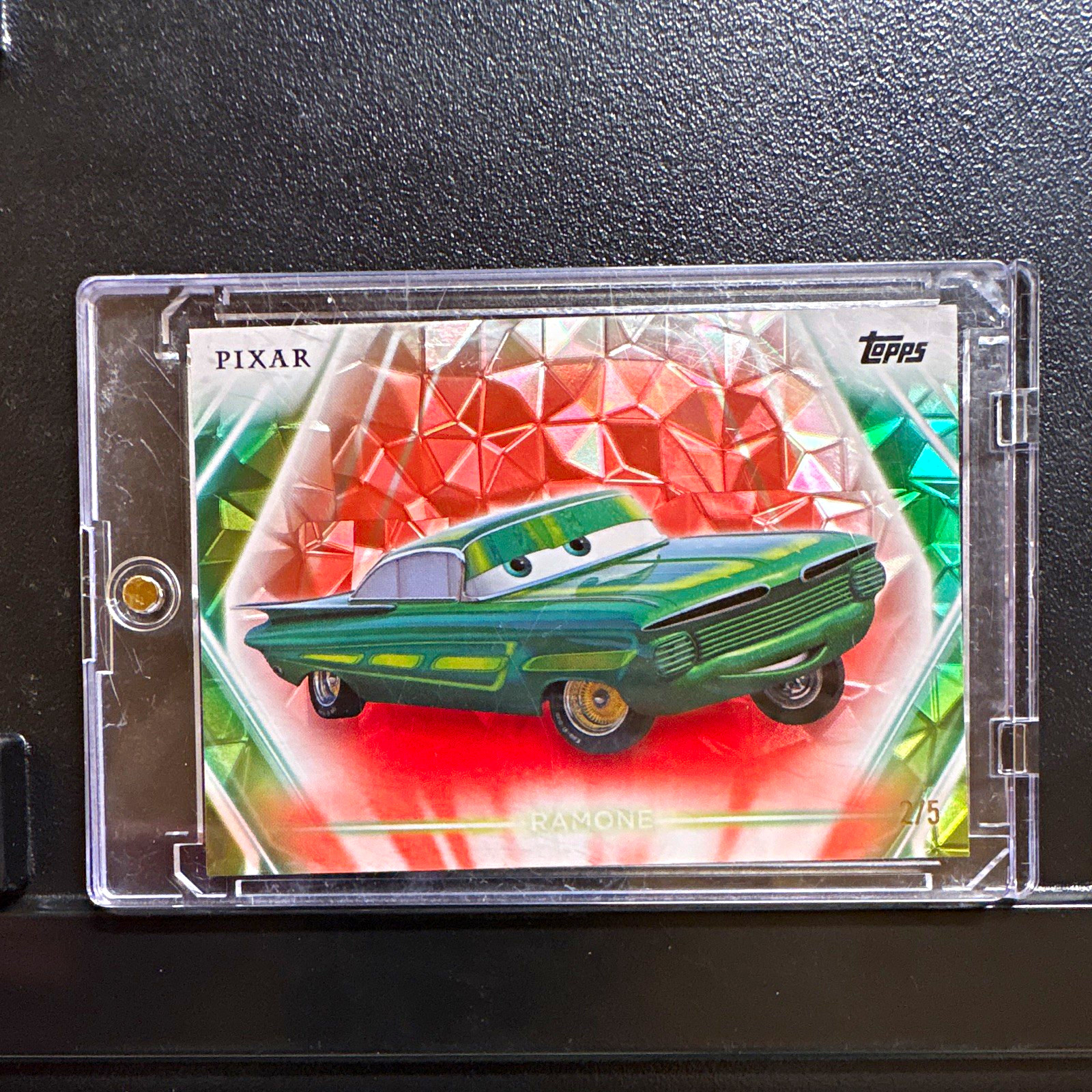 Topps 2023 Chrome Disney 100 Cars Ramone #92 Green Parallel /5 Serial #