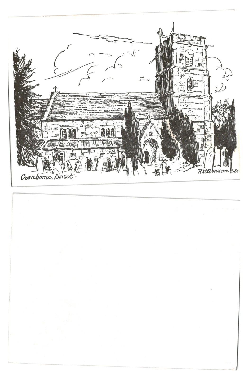Photograph - Cranborne Church, Dorset, Art Illustration by R. Stevenson 1980