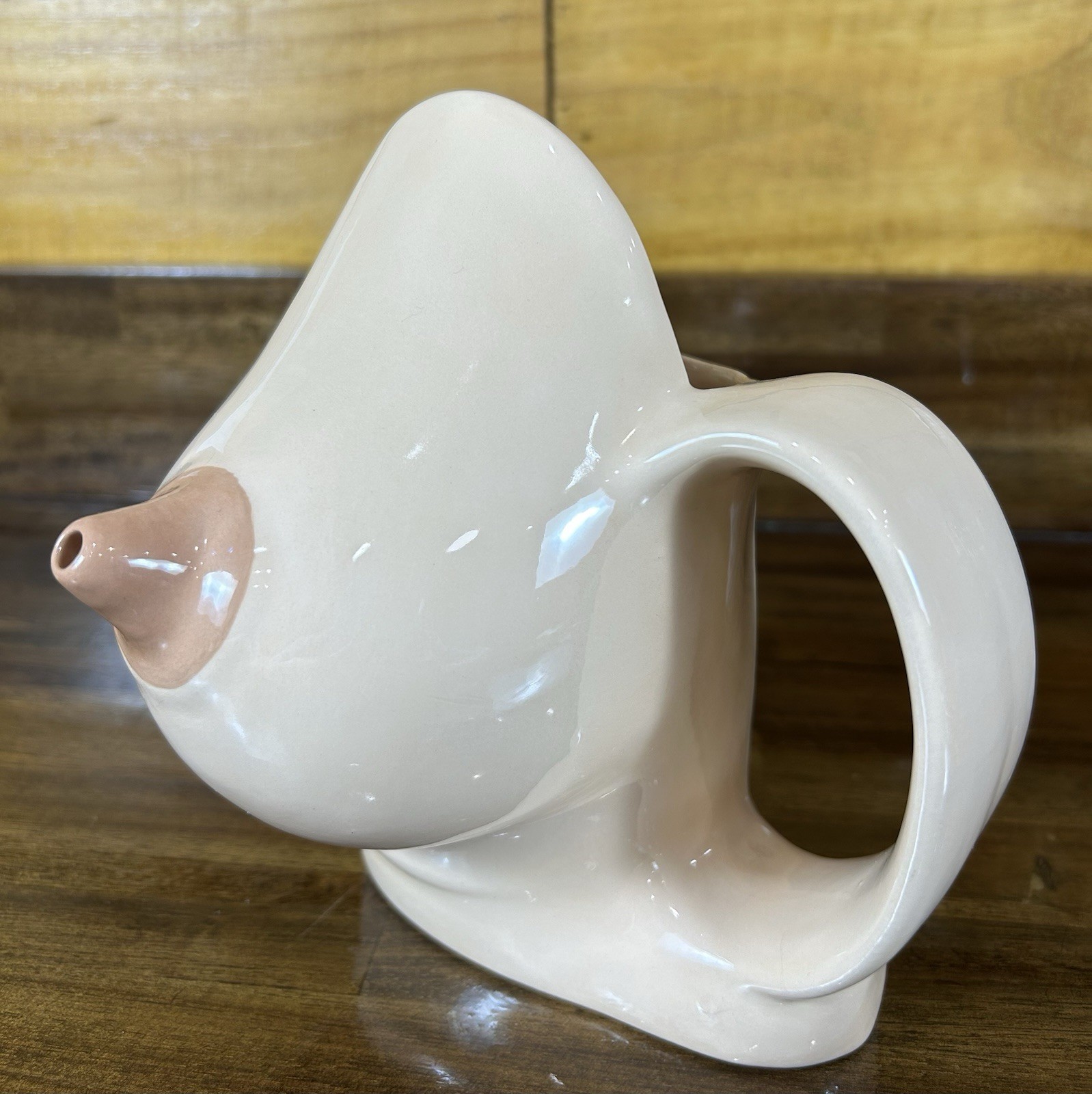Vintage 70\'s 80\'s Ceramic Boob Breast Novelty Sipper Coffee Cup Mug Nipple
