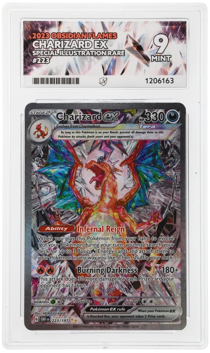 ACE 9 Mint Charizard ex 2023 Obsidian Flames 223/197 SIR Pokemon Card