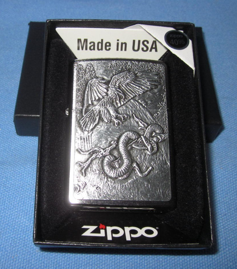 2019 Unfired Zippo ~ Eagle vs Snake