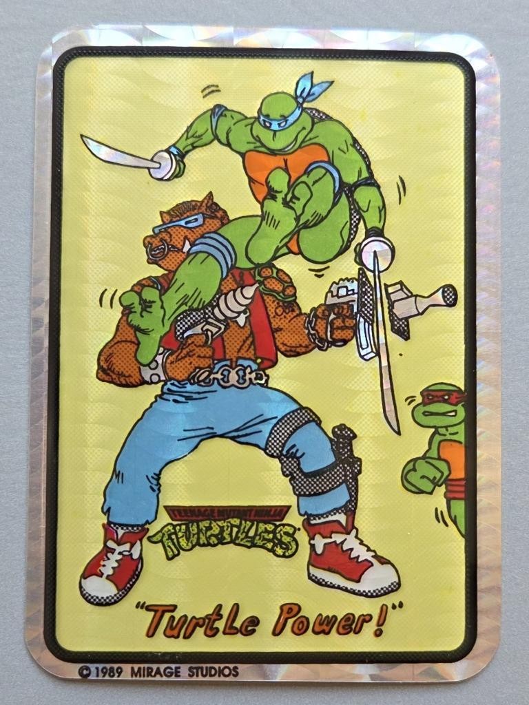 Rare VTG Prism 1989 TMNT Turtle Power Vending Machine Sticker Mirage Studios NOS