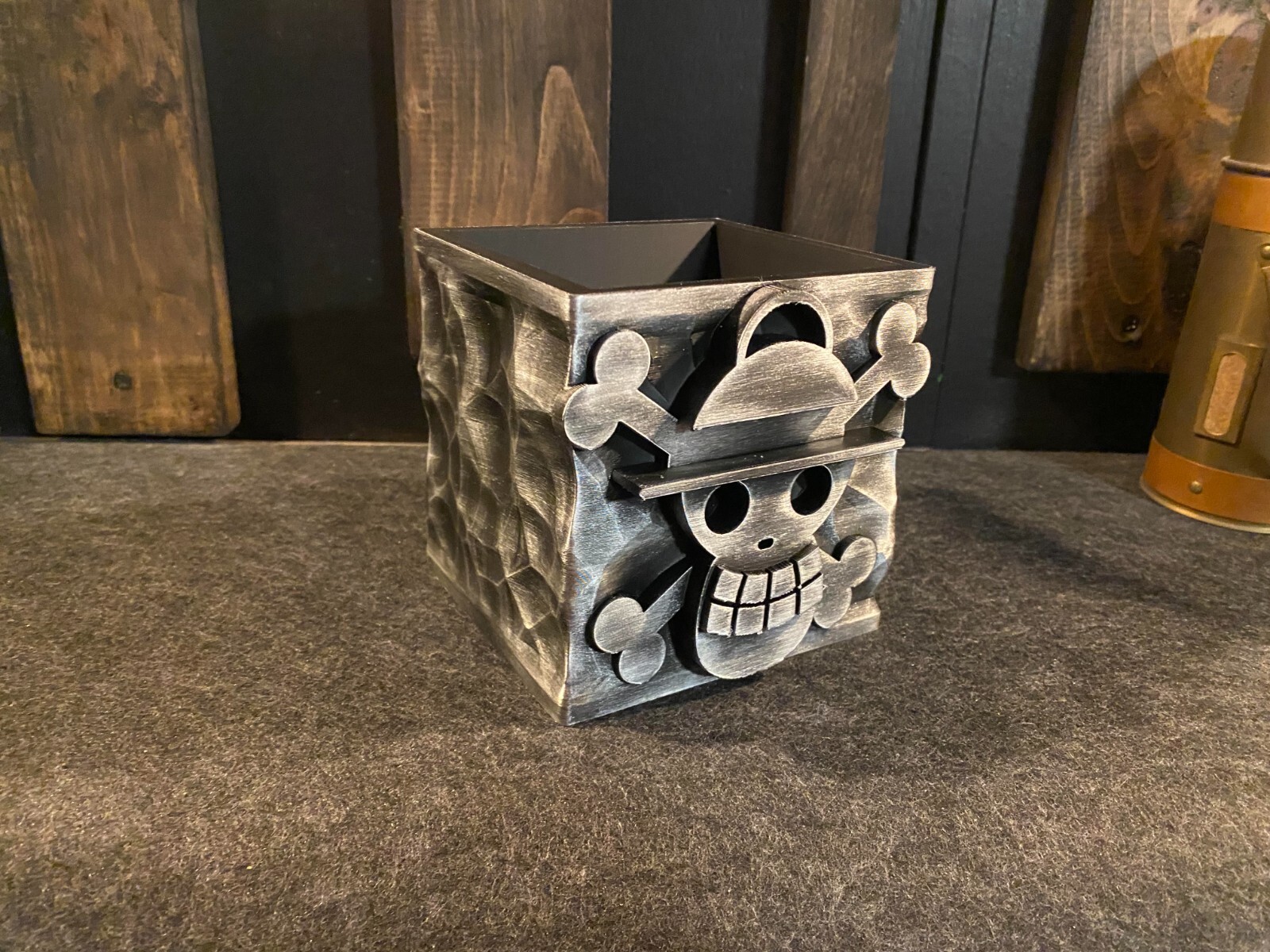 Vintage style Pirate Flower Pot Planter Pencil Cup