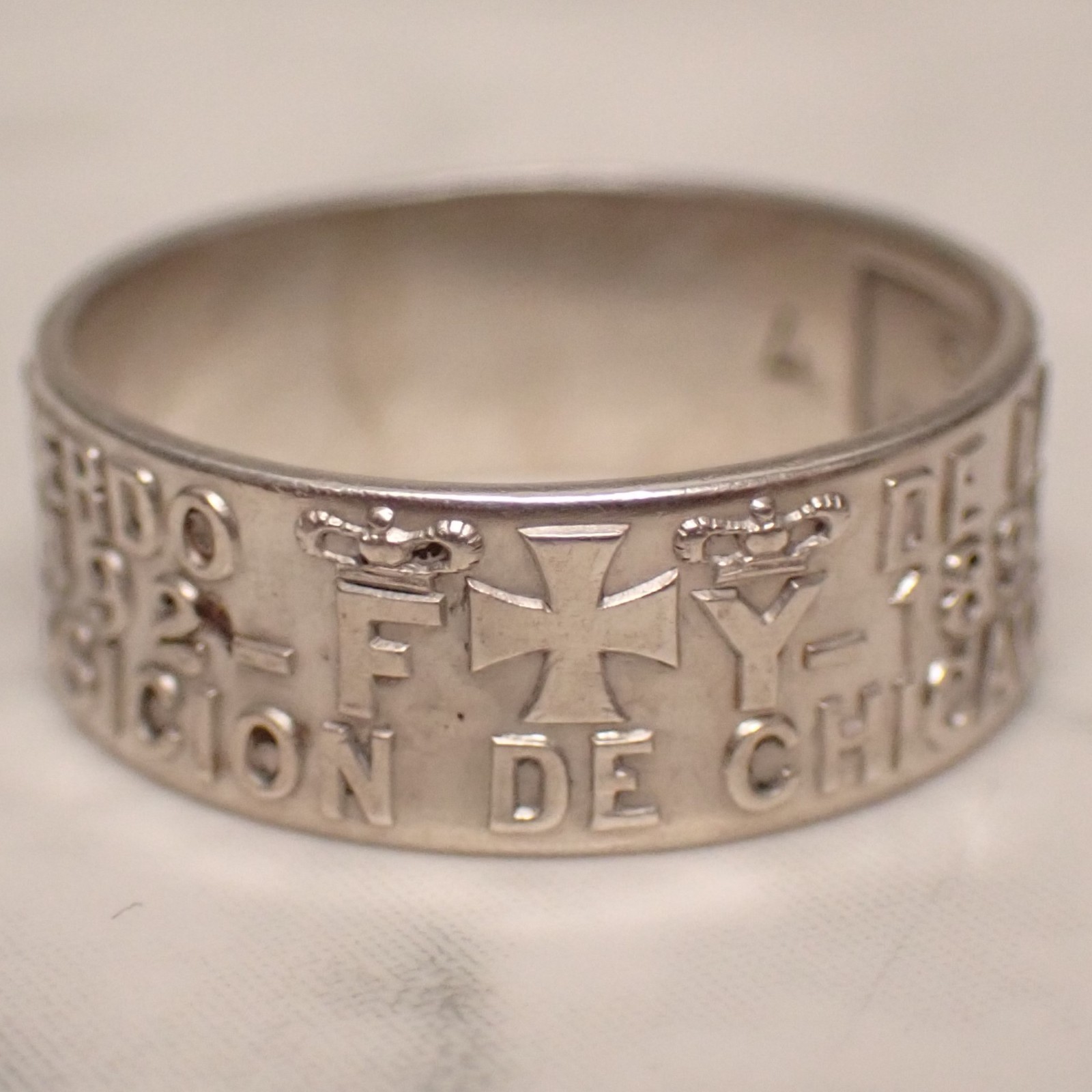 1893 Columbian Exposition Isabella Gorham Sterling Silver Ring size 7.5 NICE