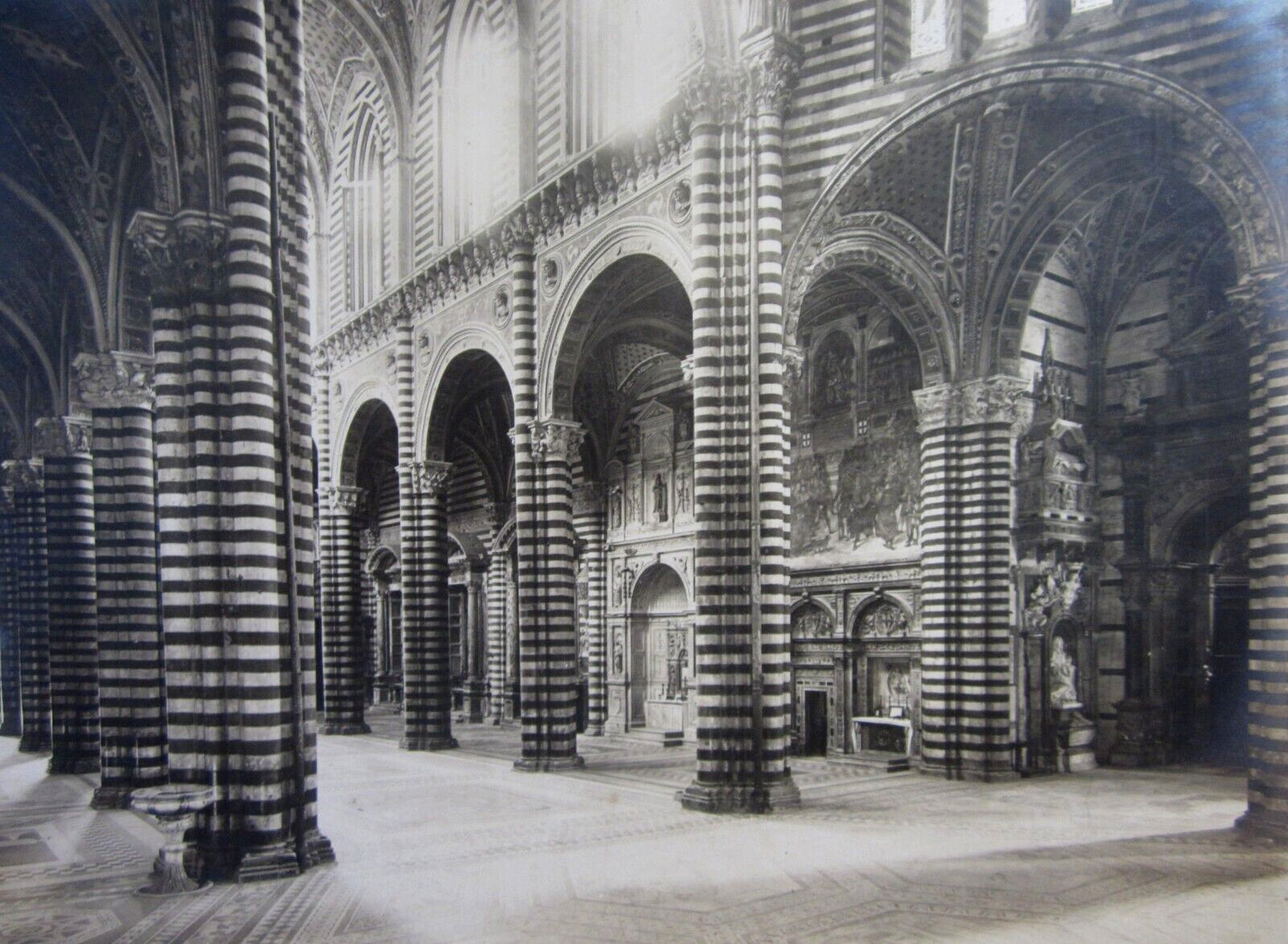 Antique Siena Italy Travel Photos Duomo Cathedral Interior Paolo Lombardi 1870s