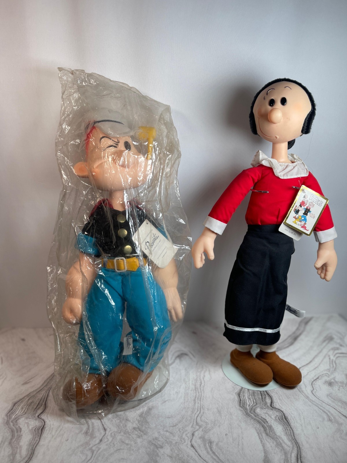 Vintage 1985 Popeye and Olive Oyl Dolls by Presents, Hamilton Gifts