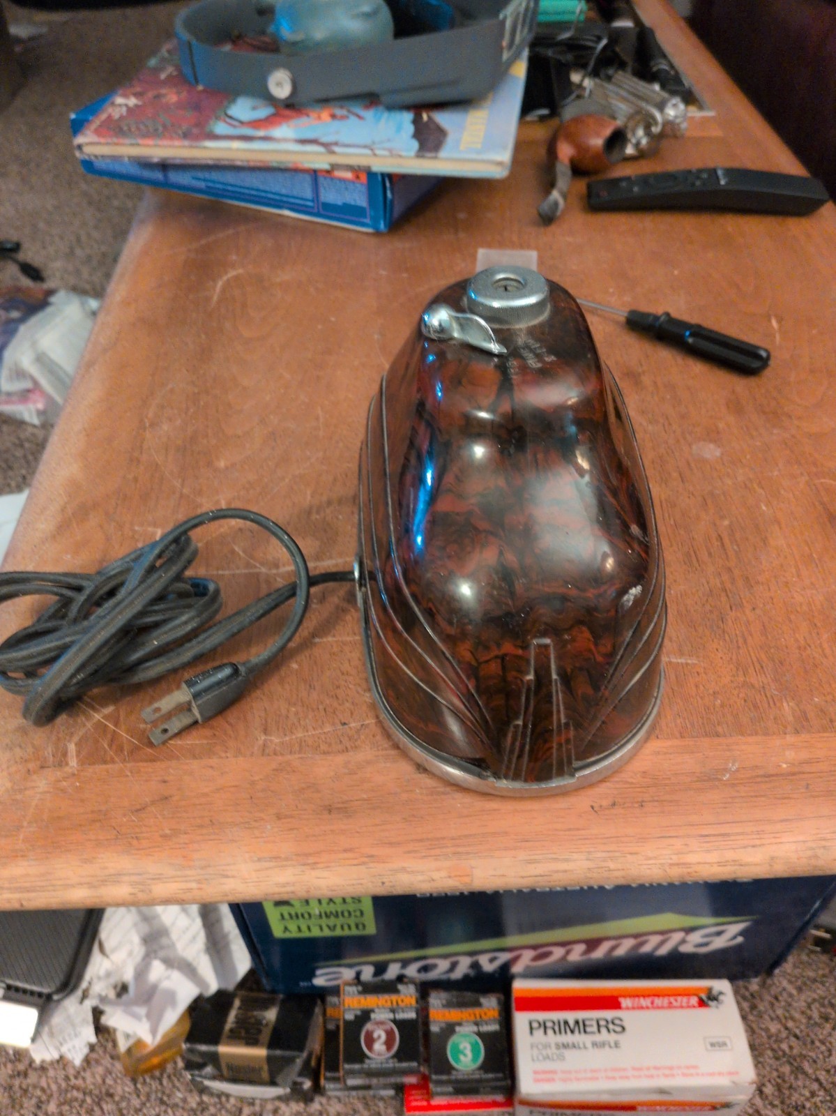 Morrisharp Bakelite Electric Pencil Sharpener Tortoise Art Deco, Tested Working