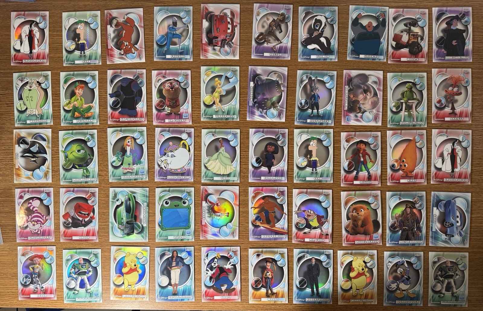 2025 & 2026 Topps Chrome Disney HUGE 100 Refractor Card Lot