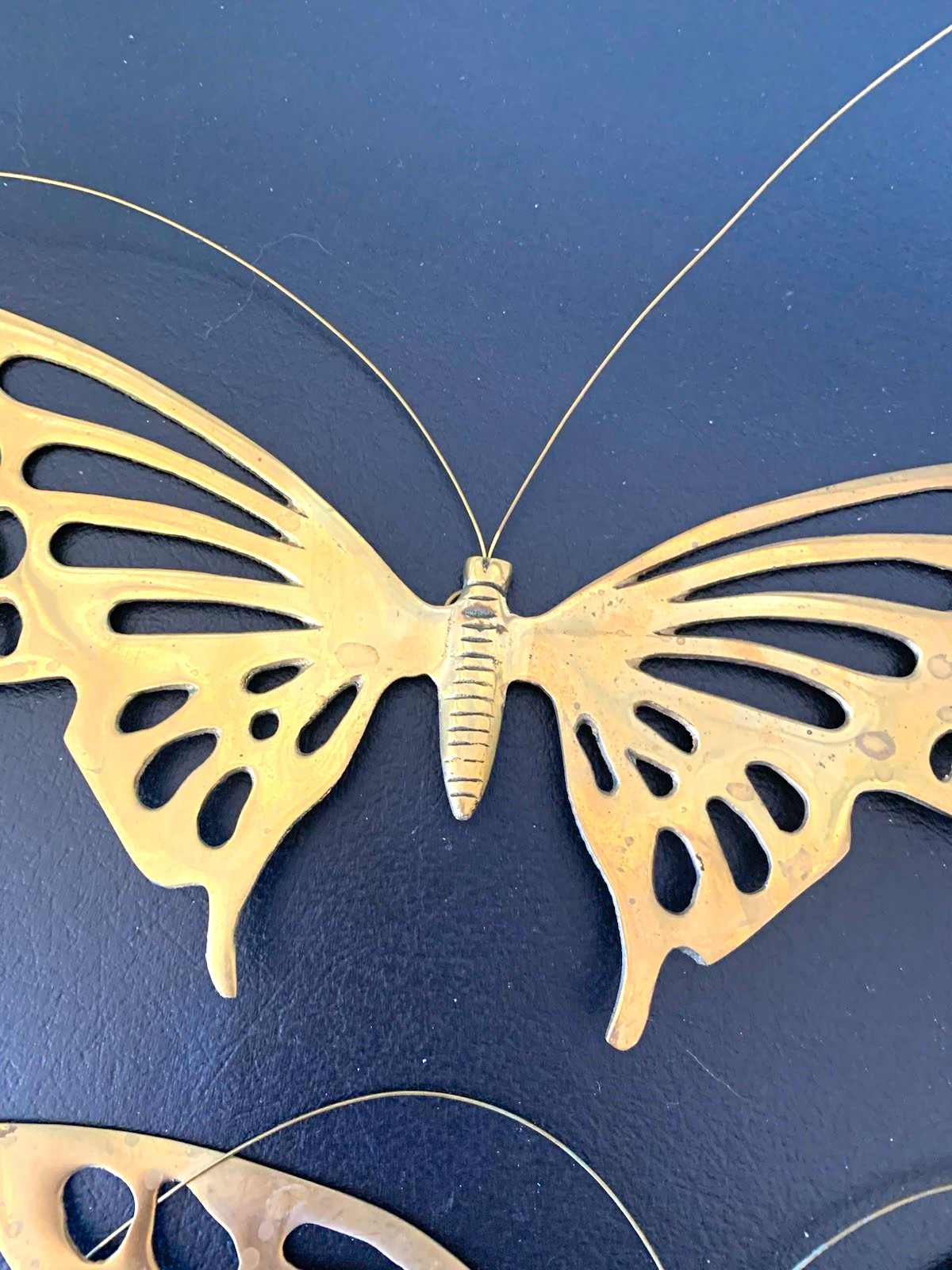 4 Solid Brass Butterflies for Wall Hanging