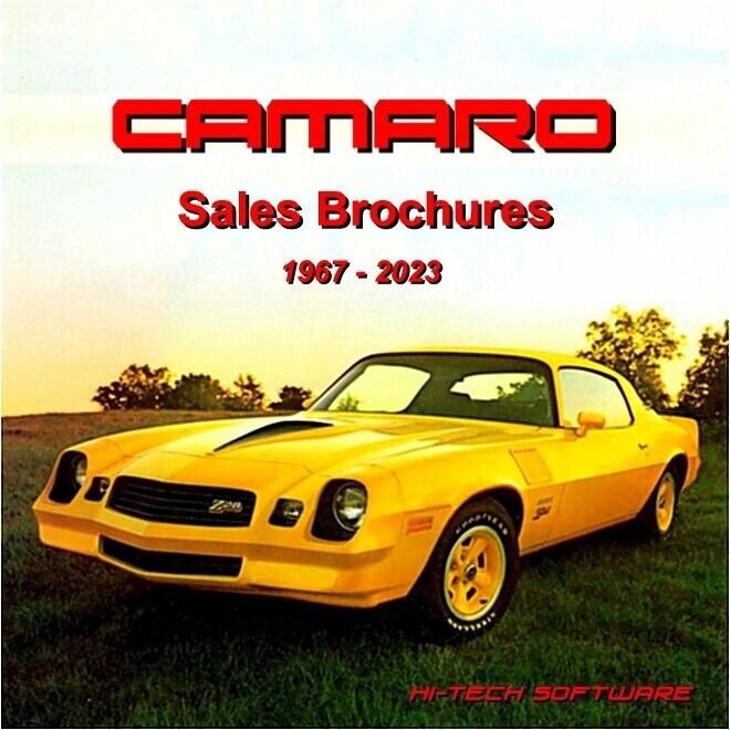 Camaro Sales Brochures digital collection 1967 - 2023