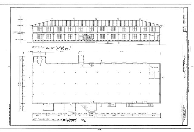 Photo:Camp Mabry Austin Texas 1900s Building No 15 Floor Plan HABS