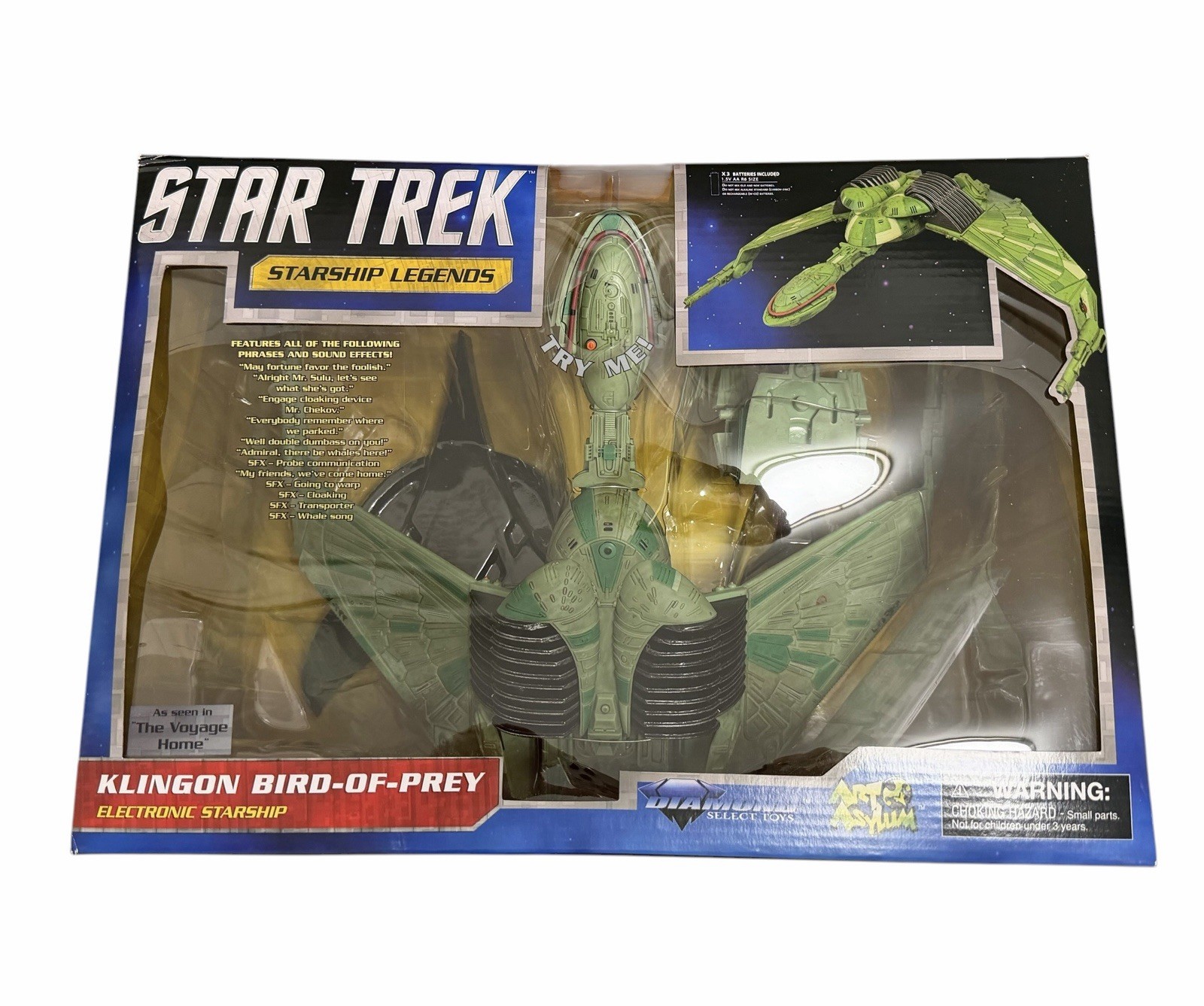 Star Trek Klingon Bird Of Prey Electronic Starship Diamond Select Art Asylum