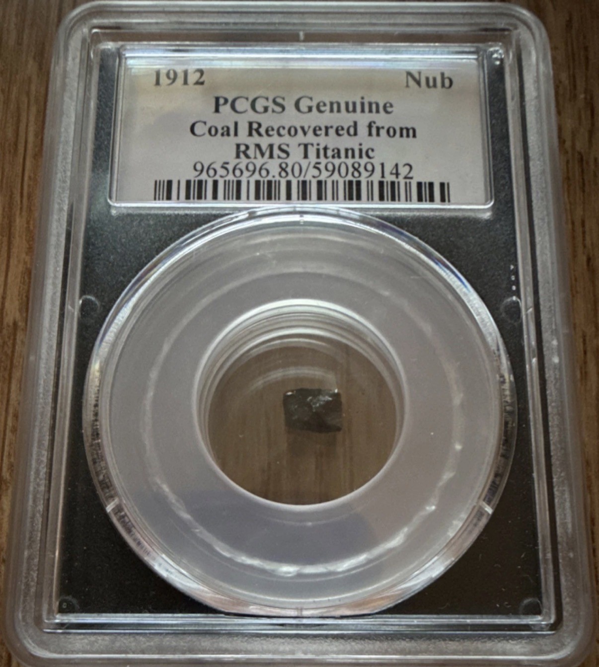 PCGS Authentic Recovered Coal from RMS Titanic