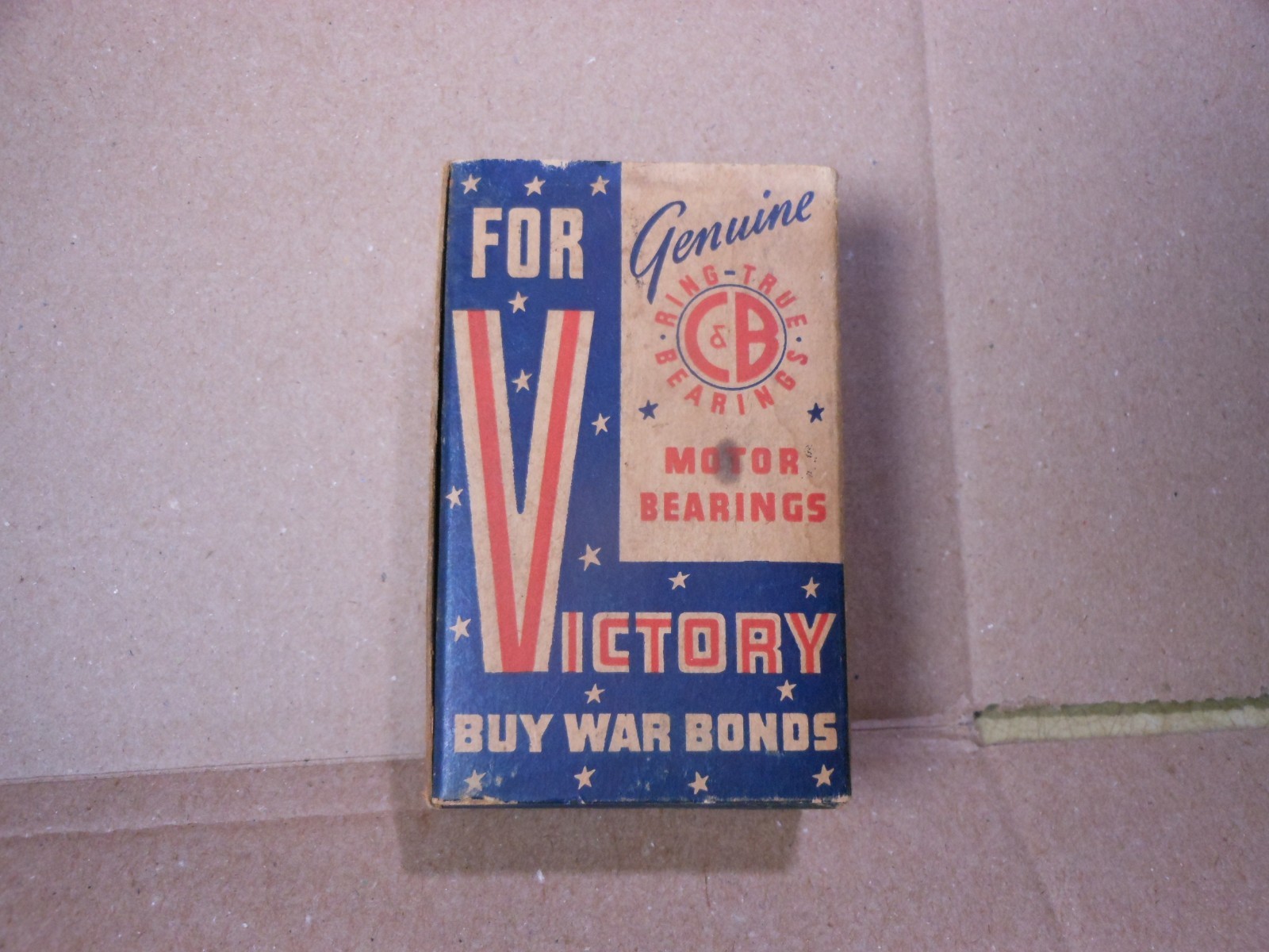 Vintage WW2 Buy War Bonds for Victory Motor Bearings Box - Empty 