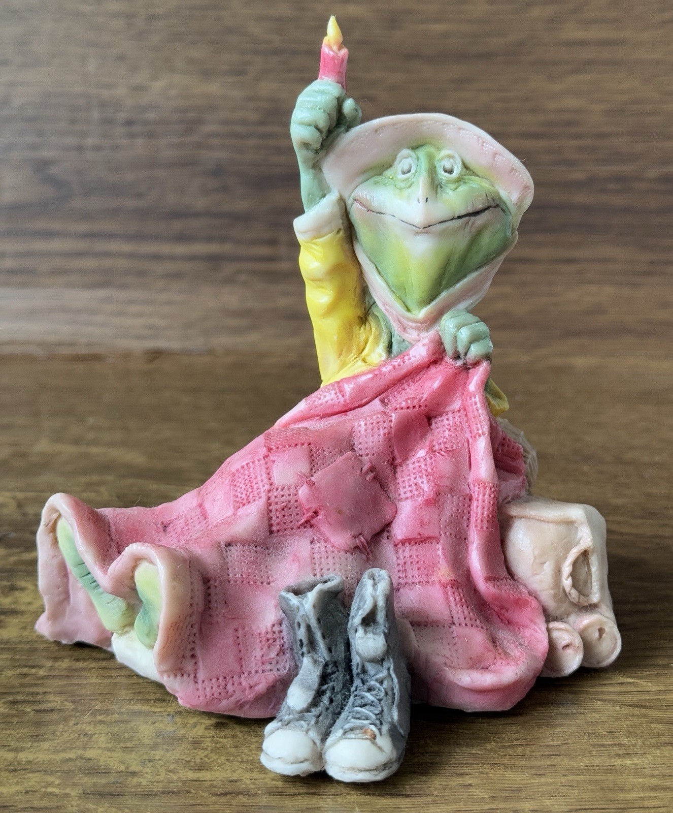 Vintage Tillie Frog Lighting The Dark Resin Sculpture Jessica De Stefano 1990