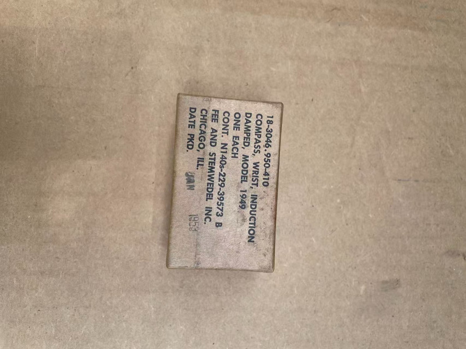 MINT M1949 US Military Wrist Compass Fee & Stemwedel Jan 1953 Korean War IN BOX